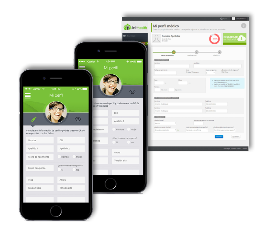complete module for managing and sharing medical history including an emergency system based on qr codes